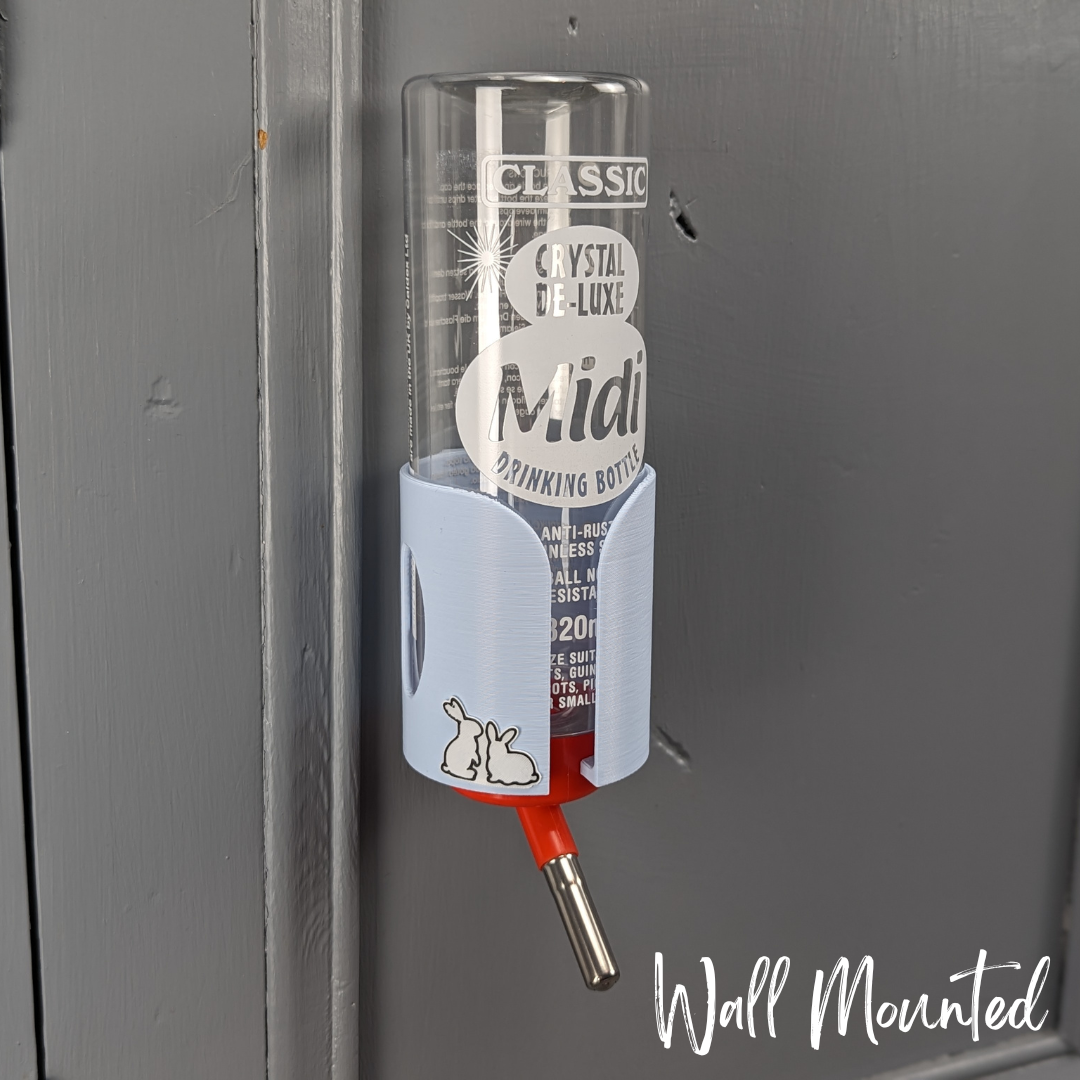 SINGLE Cage/Wall Mounted Water Bottle Holder - Pastel Blue - TRADE