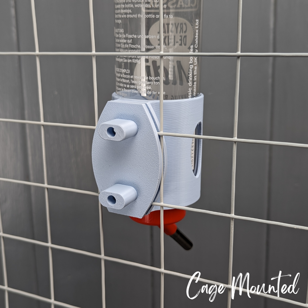 SINGLE Cage/Wall Mounted Water Bottle Holder - Pastel Blue - TRADE